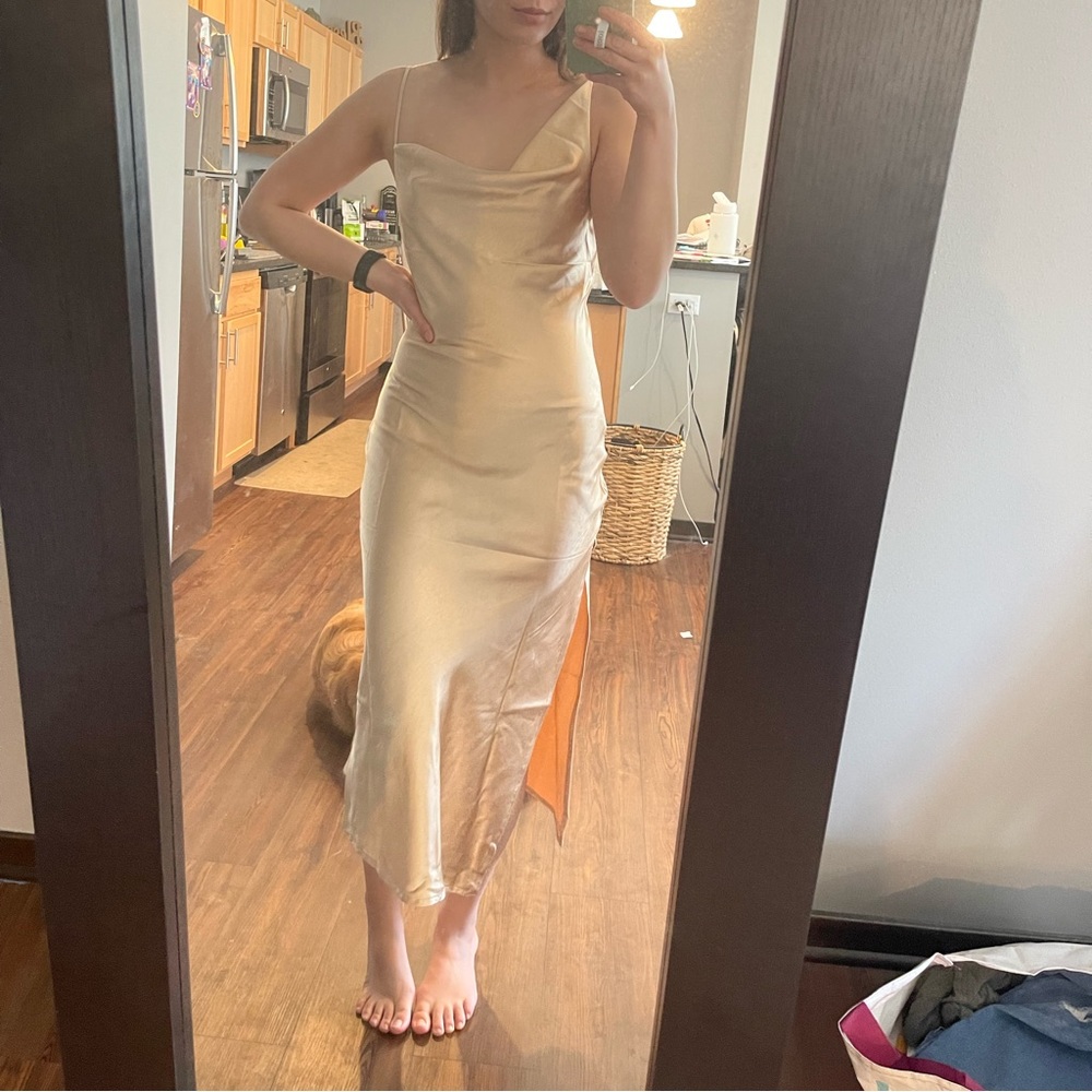 Princess Polly champagne dress